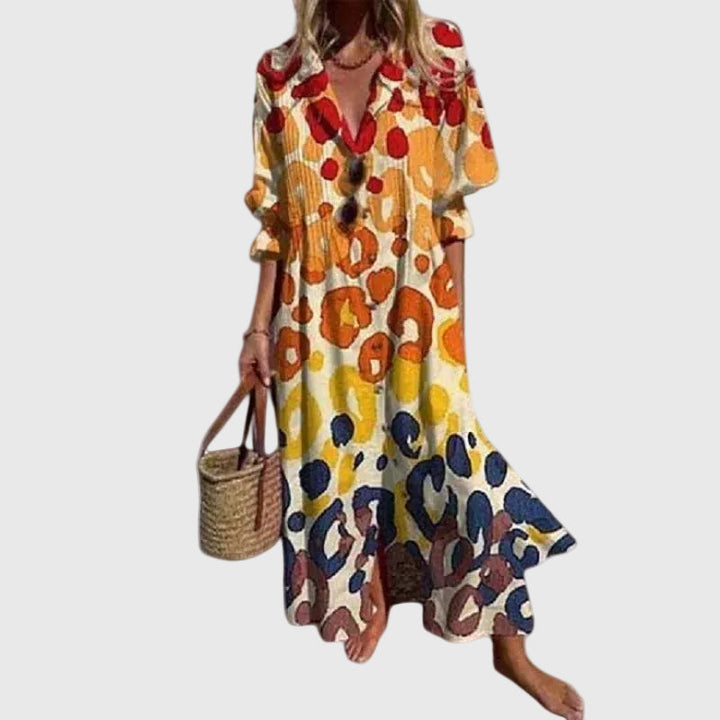 Zyndra | Elegant Bohemian Maxi Dress