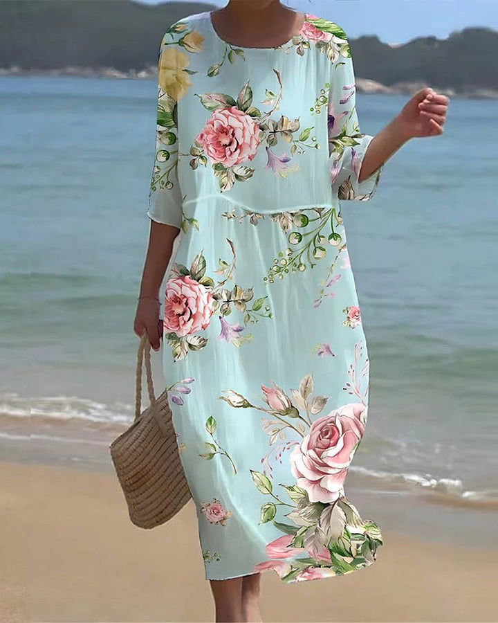 Hallie | Sunset Flower Dress