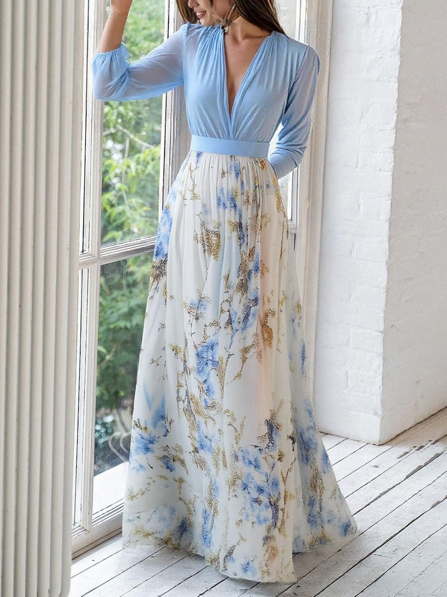 Tina - Beautiful Maxi Dress with Floral Print