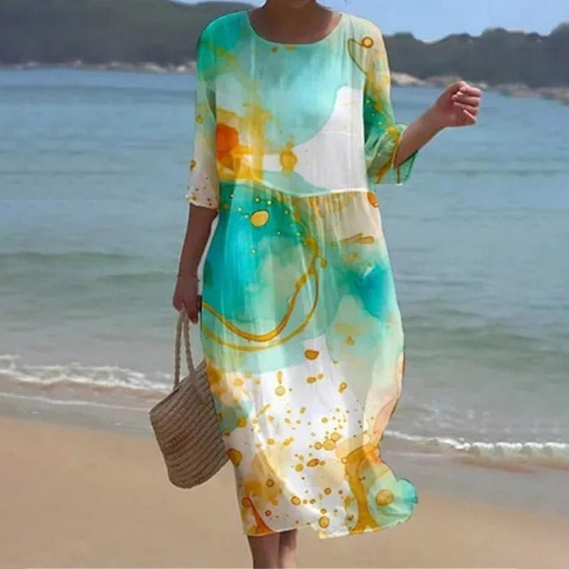Hallie | Sunset Flower Dress