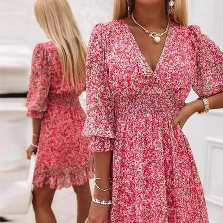 Clara - Elegant Floral Dress