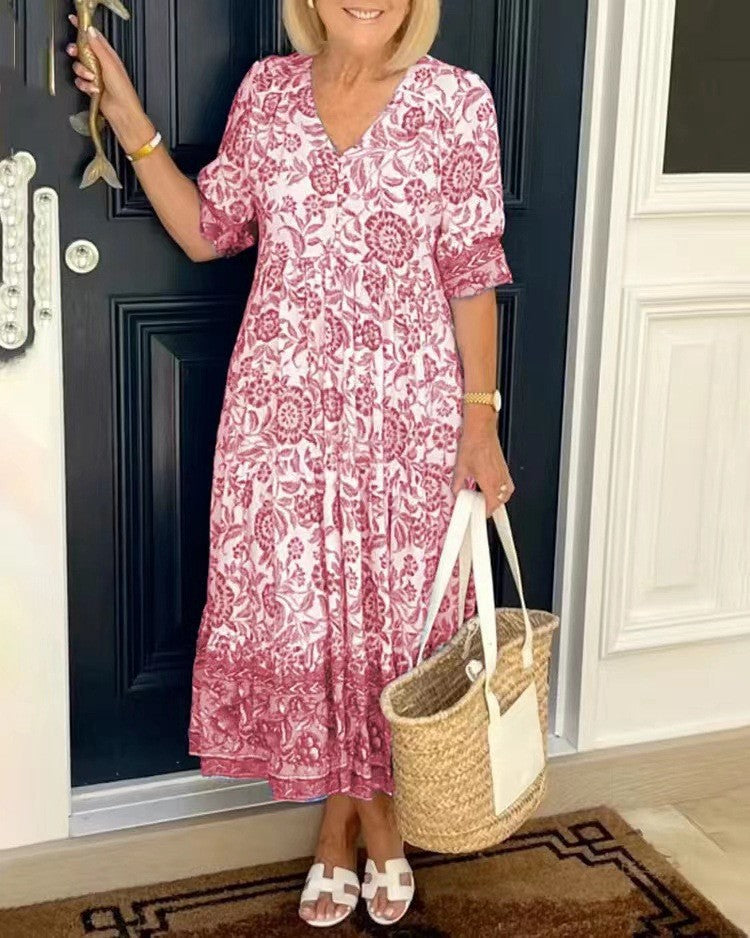 Lola | Graceful V-Neck Floral