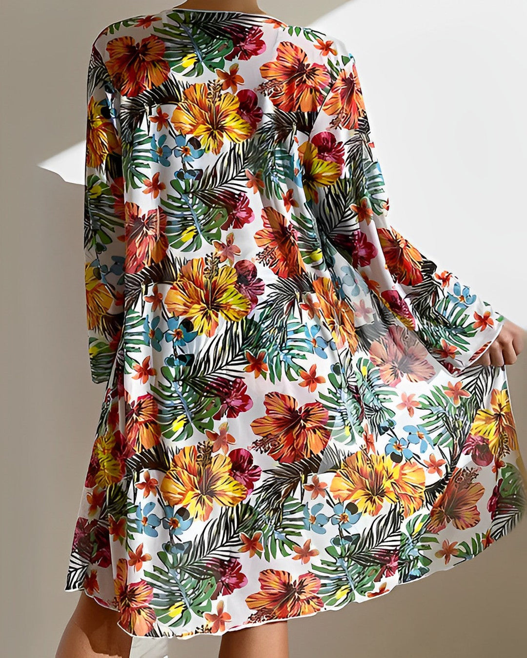 Isla | Tropical Print Cover-Up Bikini Set