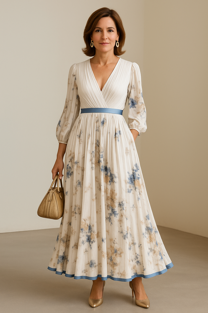 Paz™ | Floral Pleated Maxi Dress