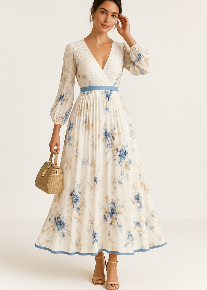 Paz™ | Floral Pleated Maxi Dress