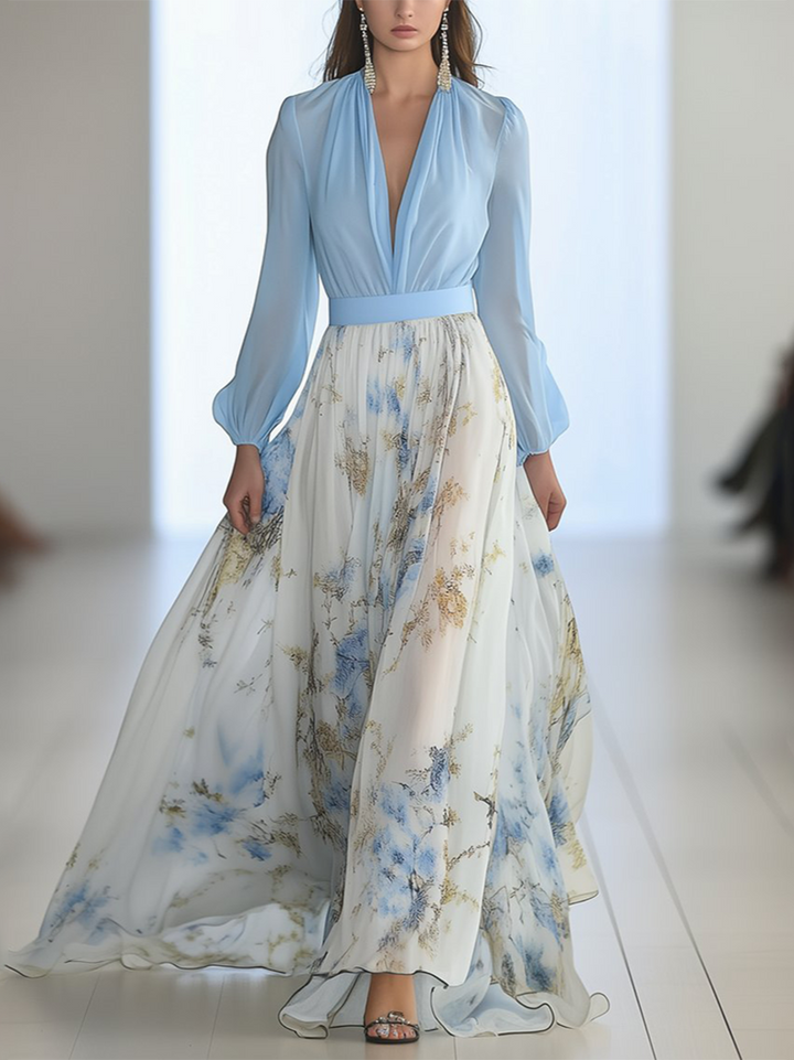 Tina - Beautiful Maxi Dress with Floral Print