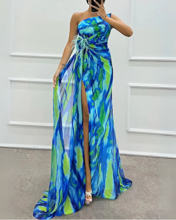 Vanny - Vibrant Draped Dress