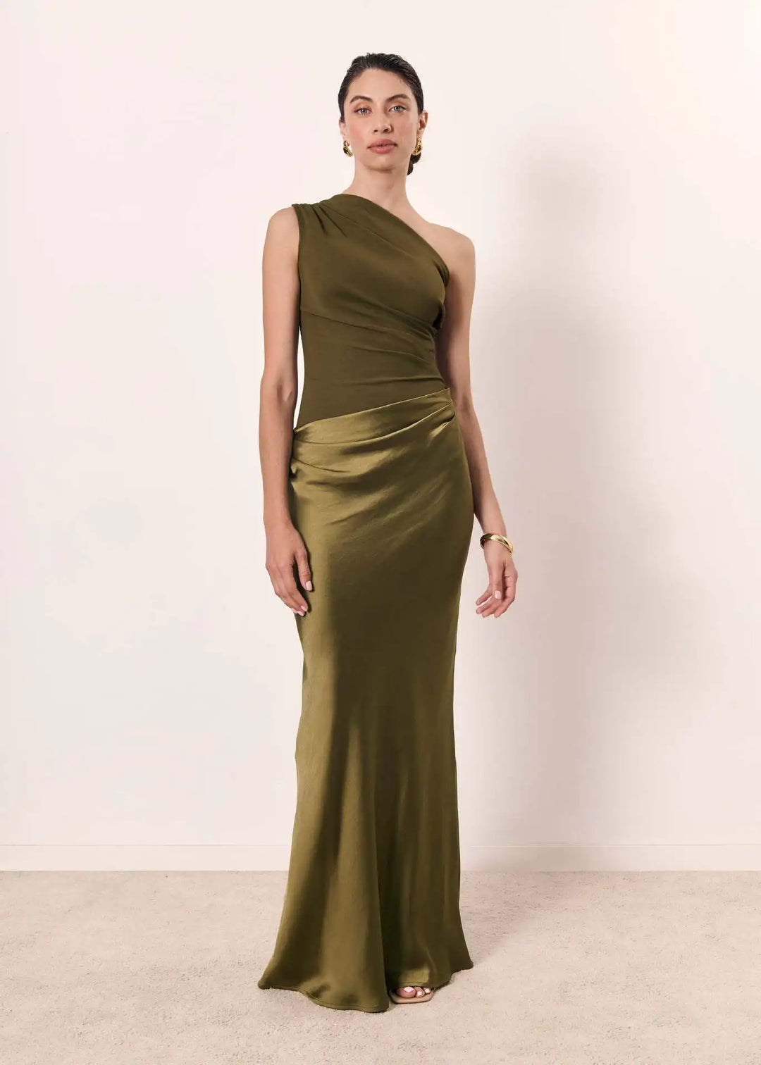 Mylene - Maxi Dress with a Guilt in Satin
