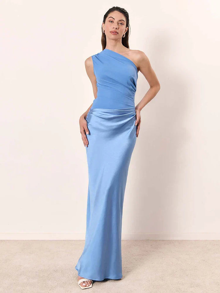 Mylene - Maxi Dress with a Guilt in Satin