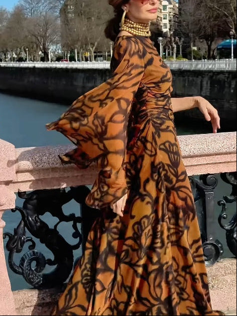 Ashley | Beach Glam Long Printed Dress