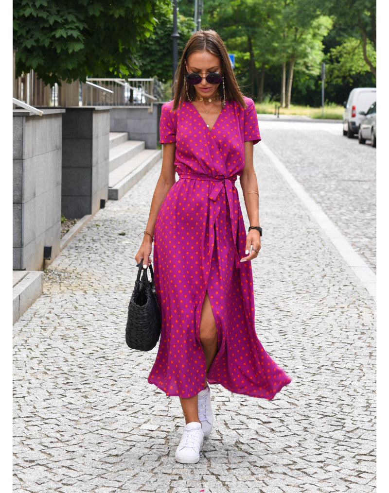 Tzahalit™ | V-Neck Floral Dress