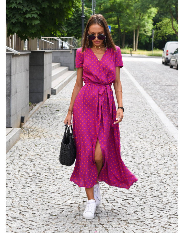Tzahalit™ | V-Neck Floral Dress