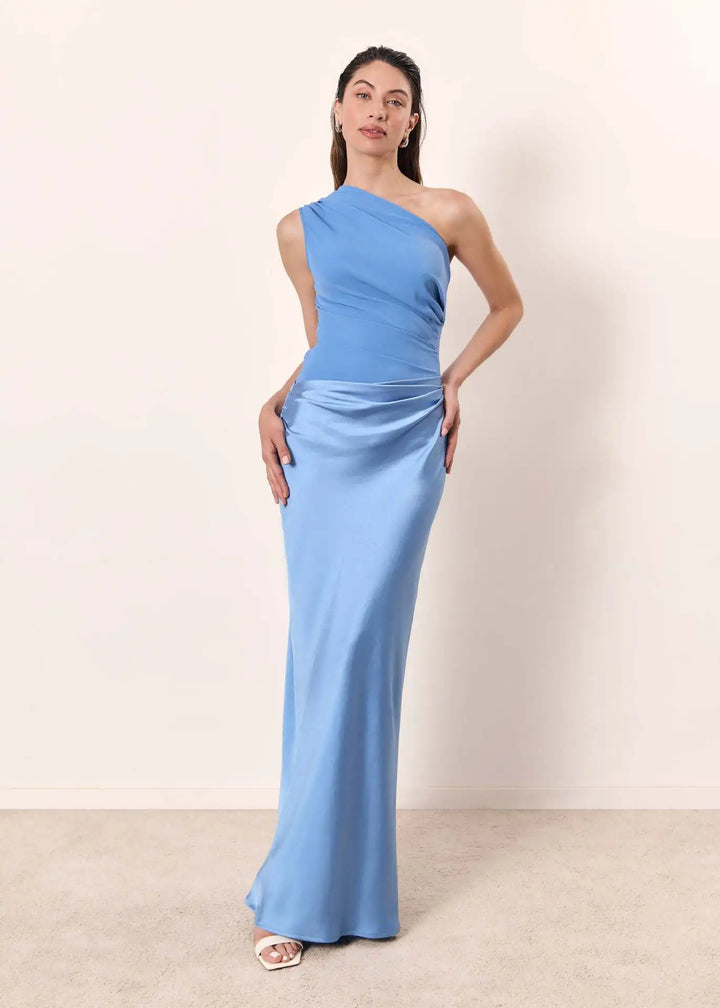Mylene - Maxi Dress with a Guilt in Satin