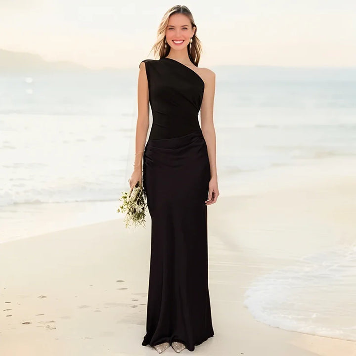 Mylene - Maxi Dress with a Guilt in Satin