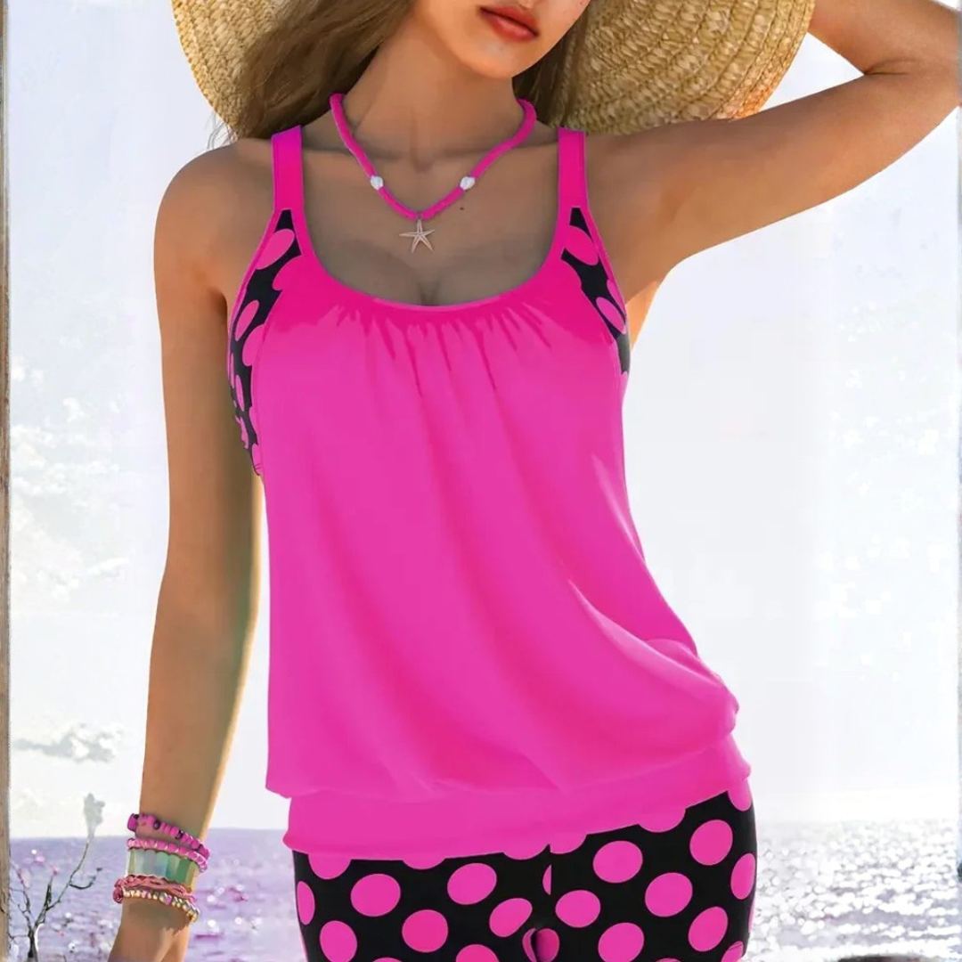 Azaria | Polka Dot Hollow-Out Bikini Set