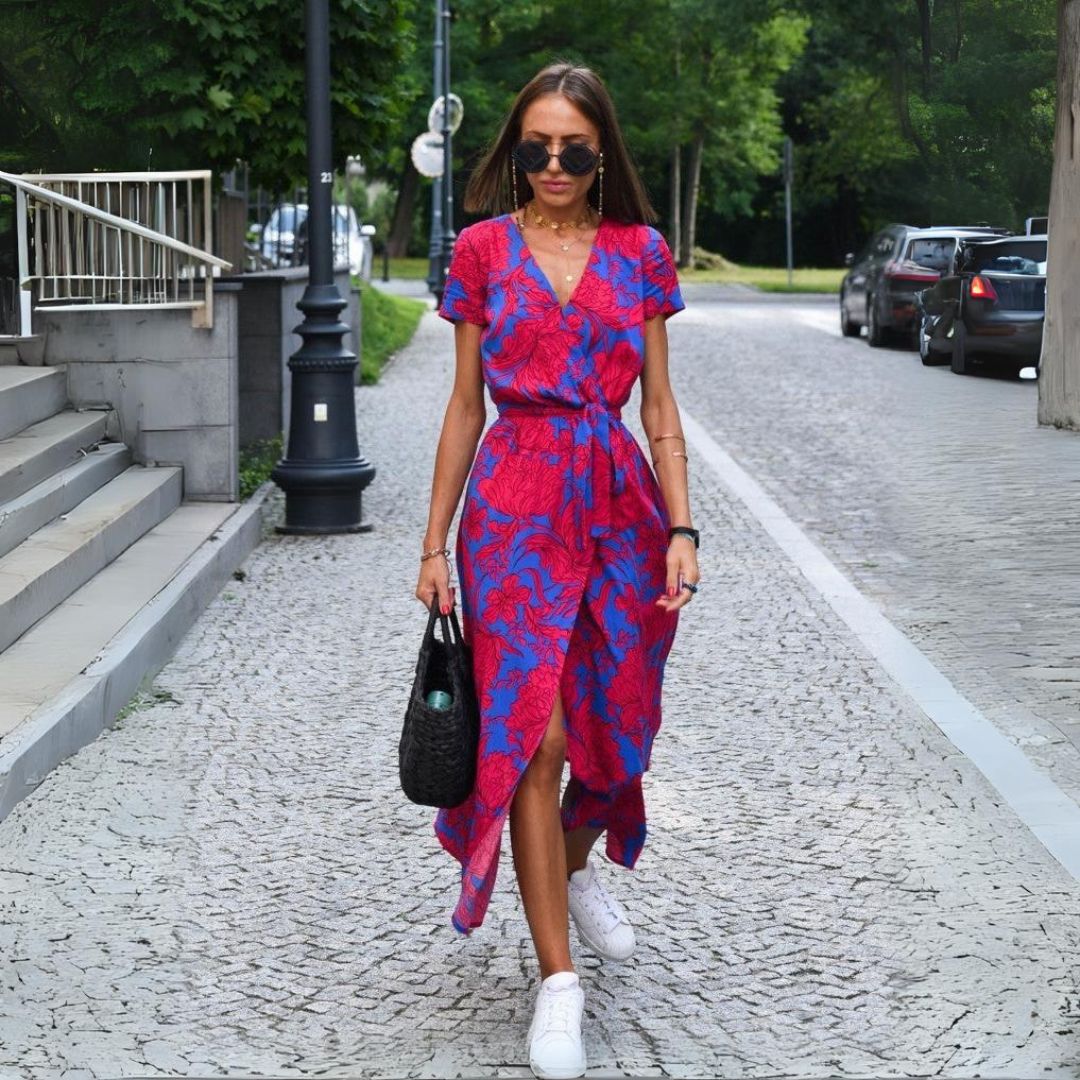 Tzahalit™ | V-Neck Floral Dress