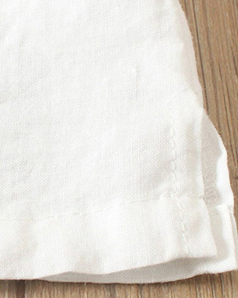 Nadine | Women's Button-Detail Round-Neck Short-Sleeve Relaxed Blouse