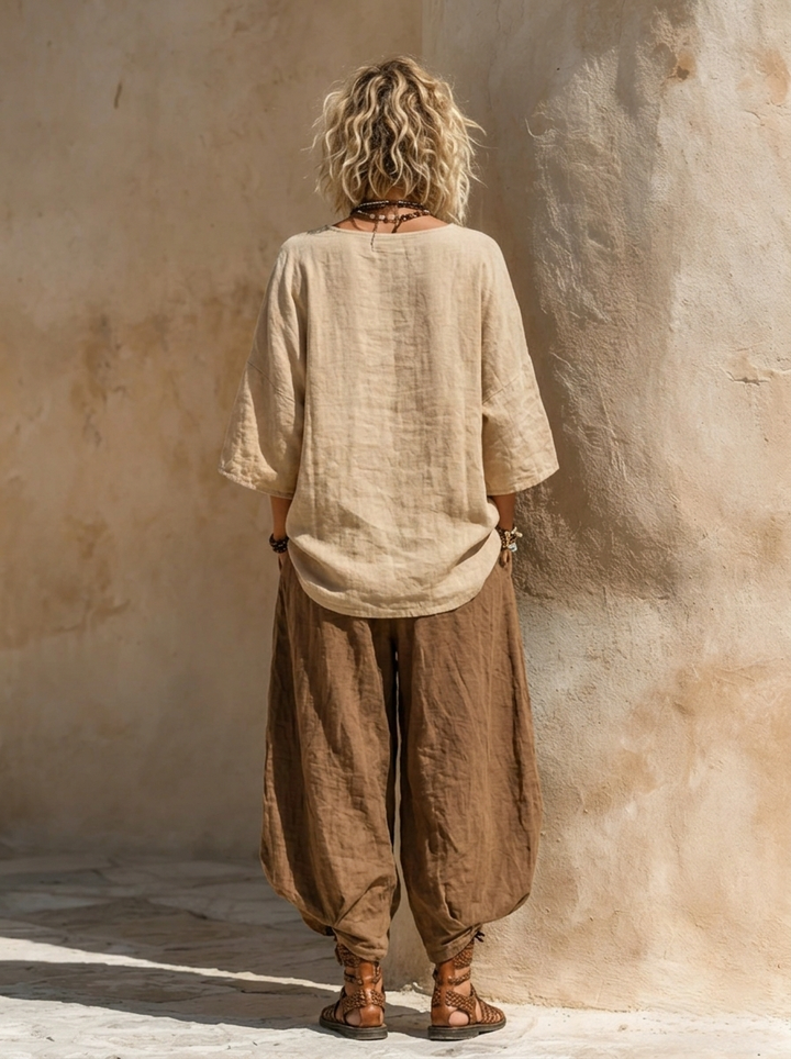 Margaret | Bohemian Art Print Three-Piece Set Outfit