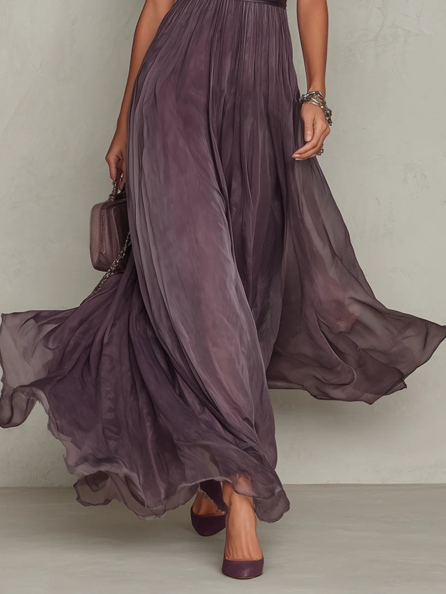 Ashley | Elegant Chiffon Maxi Dress