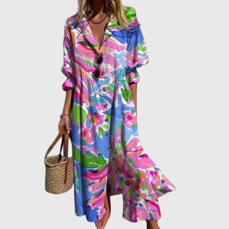 Zyndra | Elegant Bohemian Maxi Dress