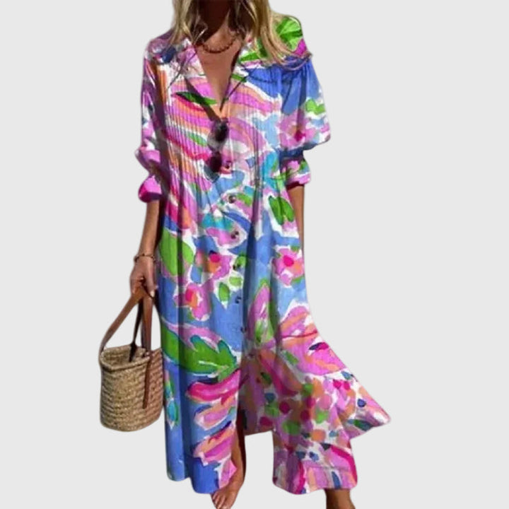 Zyndra | Elegant Bohemian Maxi Dress