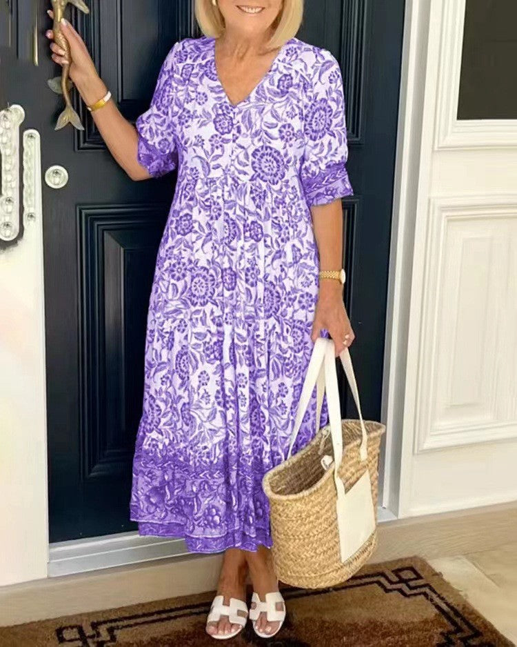 Lola | Graceful V-Neck Floral