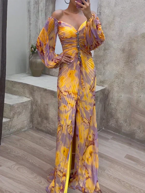 Elaiza - Elegant Dress with V-Neck