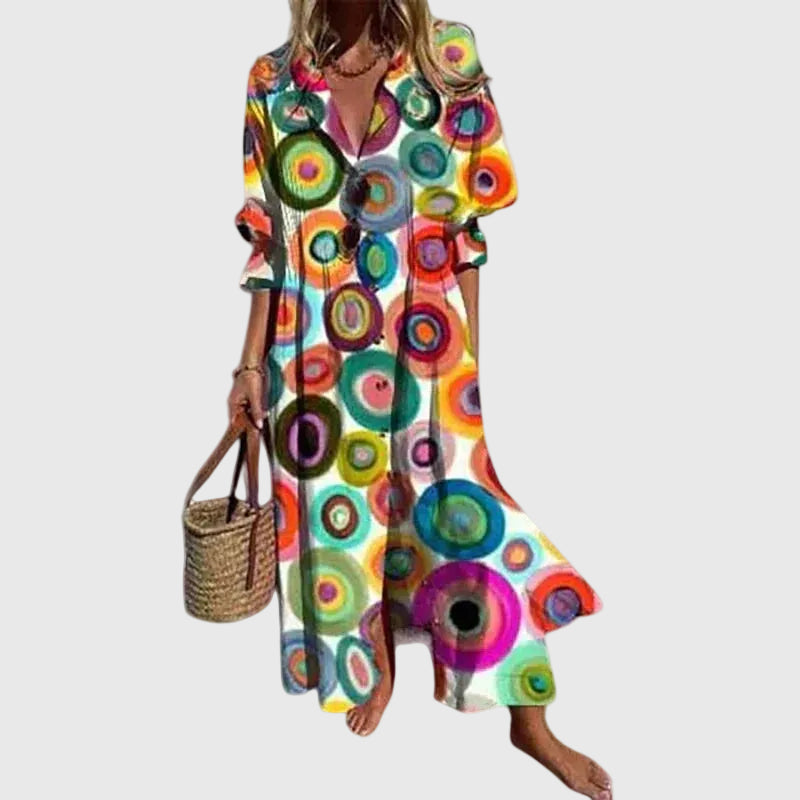 Zyndra | Elegant Bohemian Maxi Dress