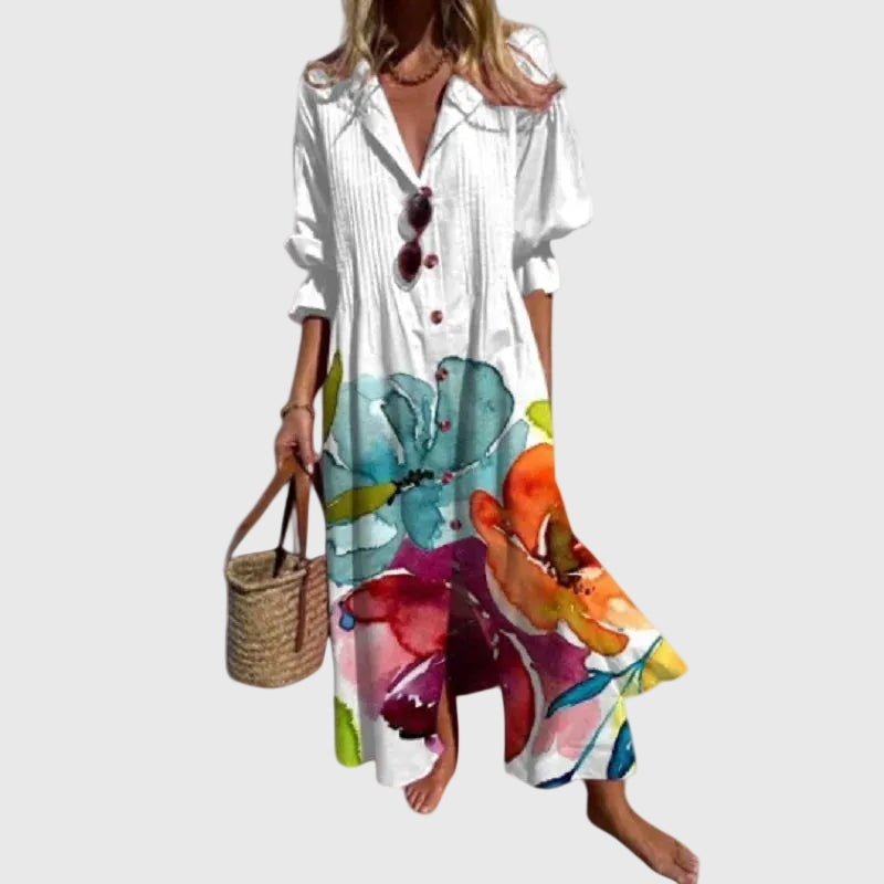Zyndra | Elegant Bohemian Maxi Dress