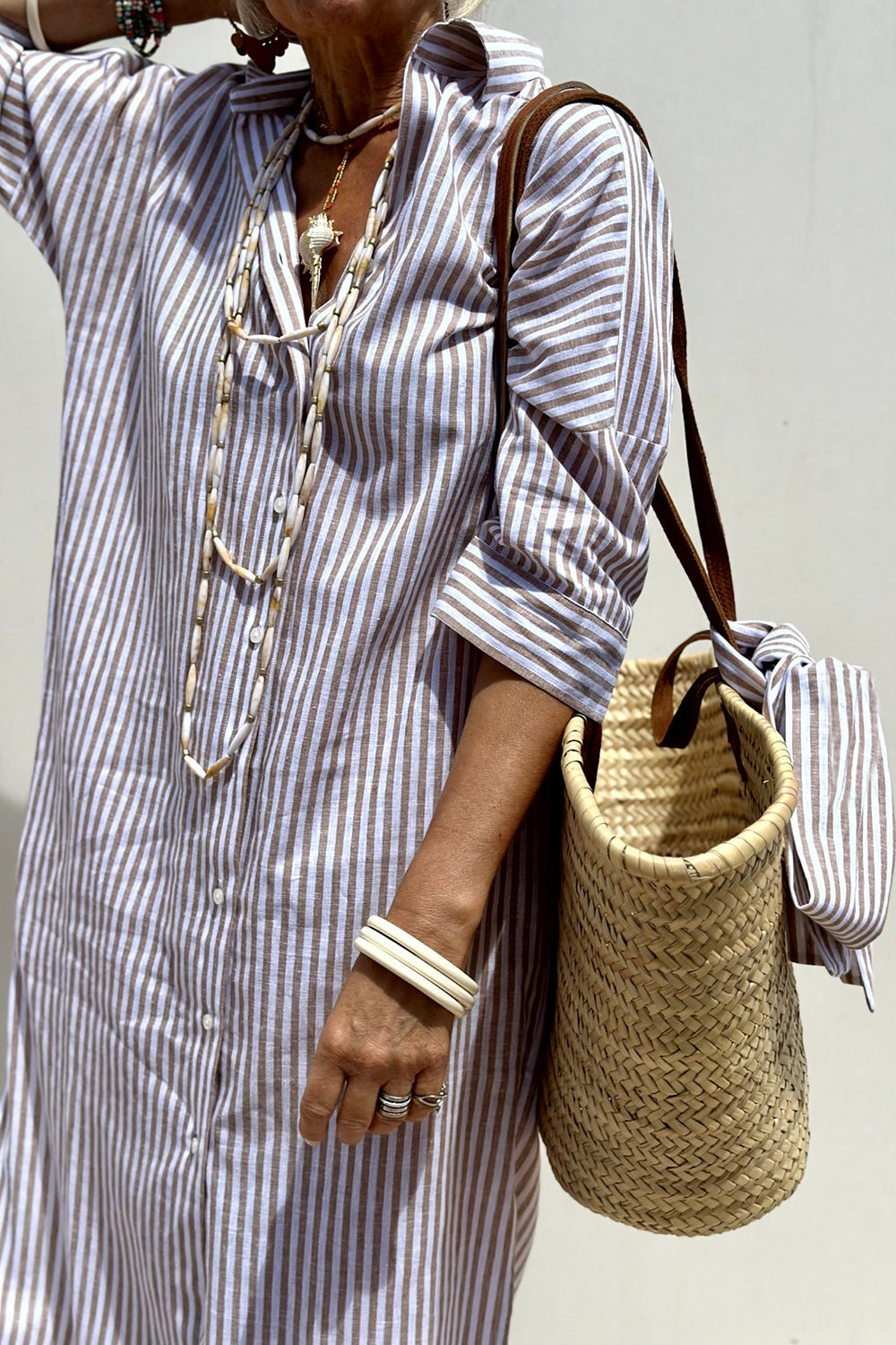 Sandra | Timeless Striped Shirt Dress with Elegant Comfort