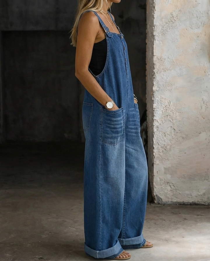 Brooke™ | Pocket Bib Denim Overalls