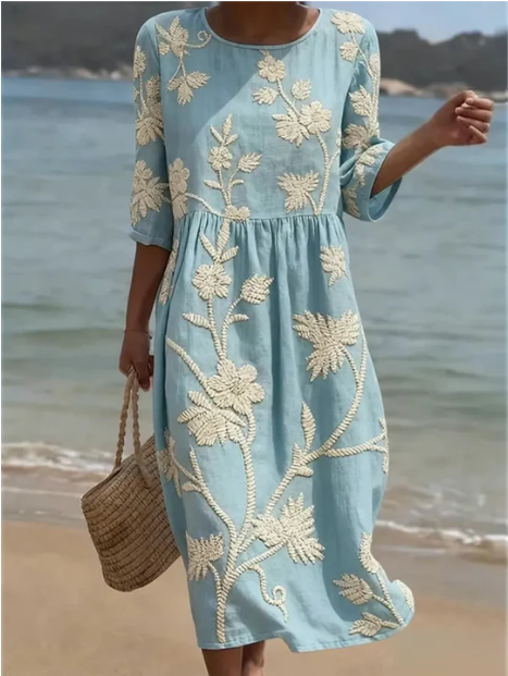 Kelsey • Elegant Floral Dress – Nicole's Coastal Boutique