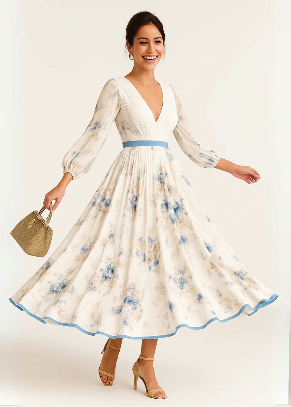 Paz™ | Floral Pleated Maxi Dress