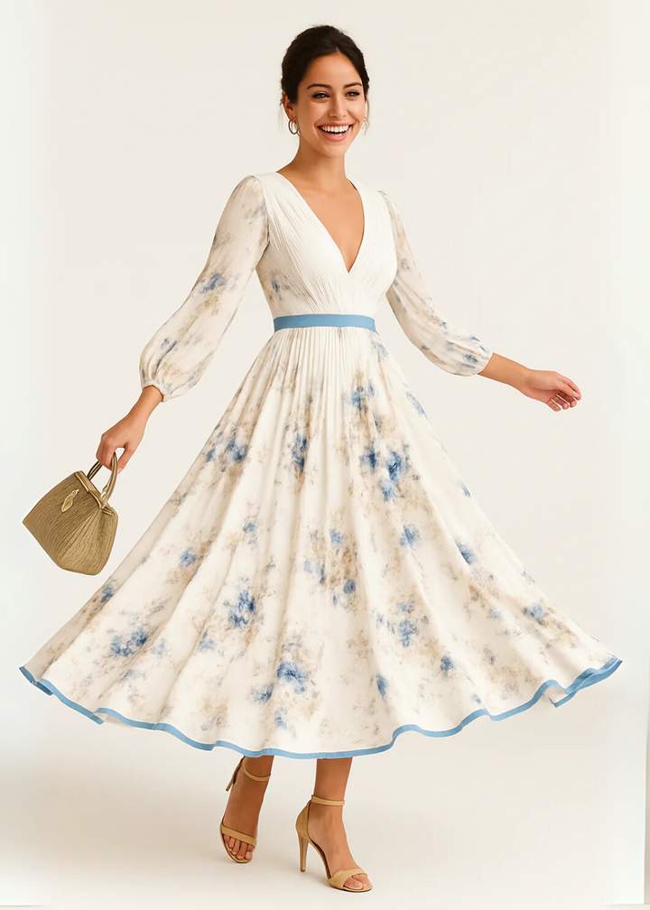 Paz™ | Floral Pleated Maxi Dress