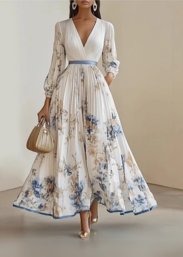 Paz™ | Floral Pleated Maxi Dress