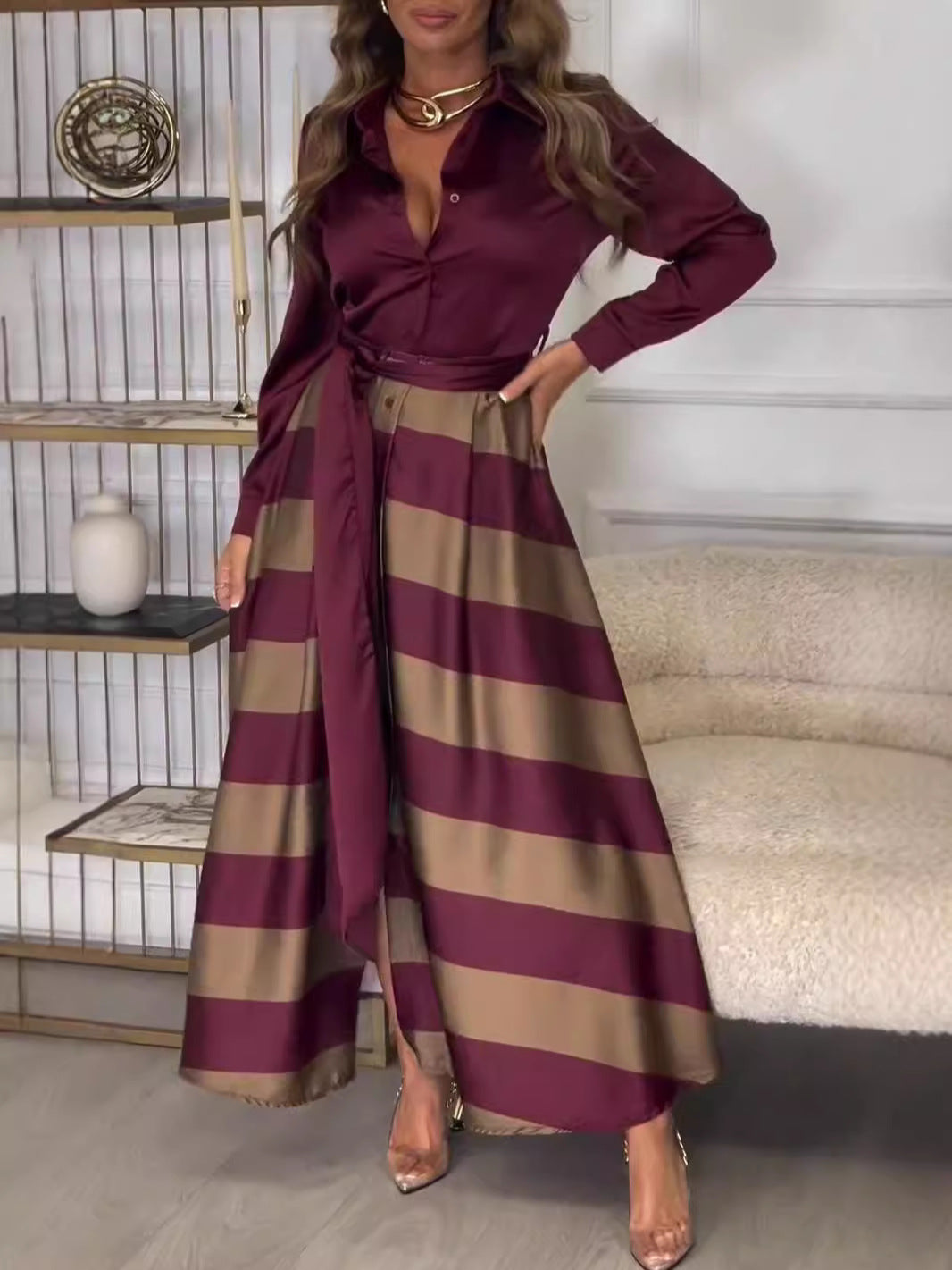 Otalia - Striped Maxi Dress