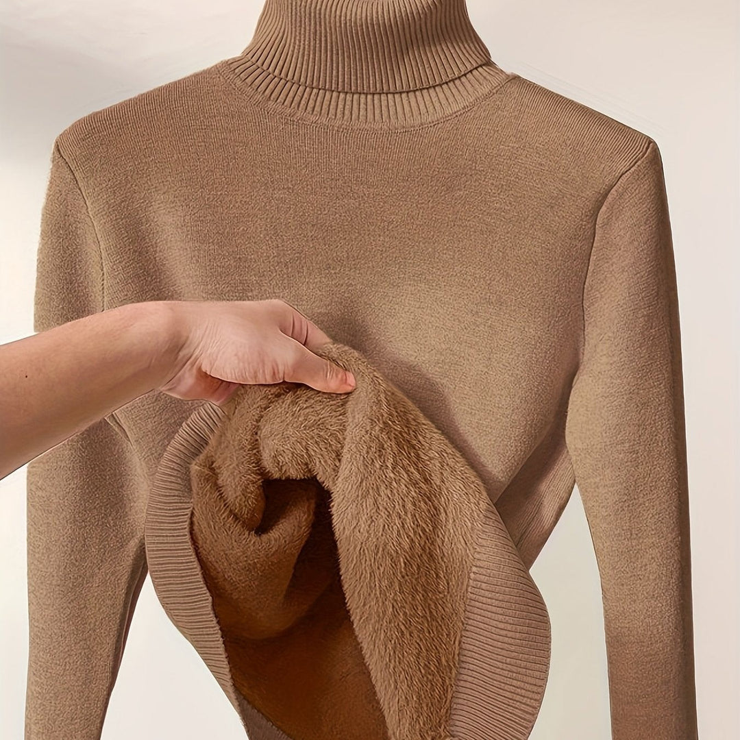Selena | Cozy Lined High-Neck Sweater - image 1