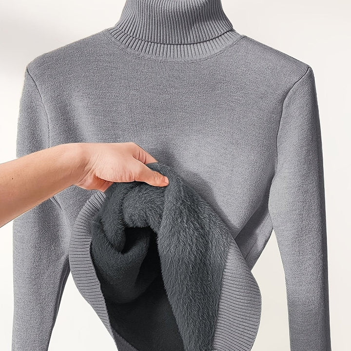Selena | Cozy Lined High-Neck Sweater - image 19