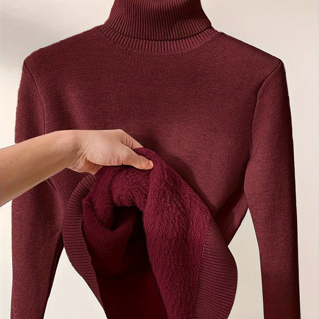 Selena | Cozy Lined High-Neck Sweater - image 25