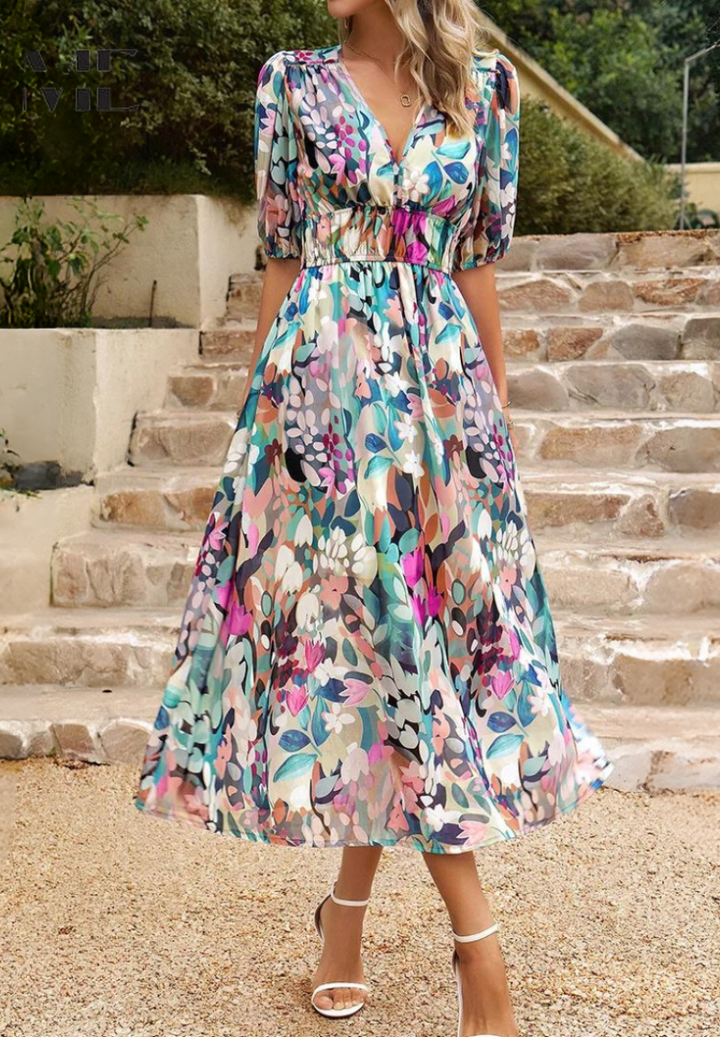 Monica™ | Elegant Floral Dress - image 3