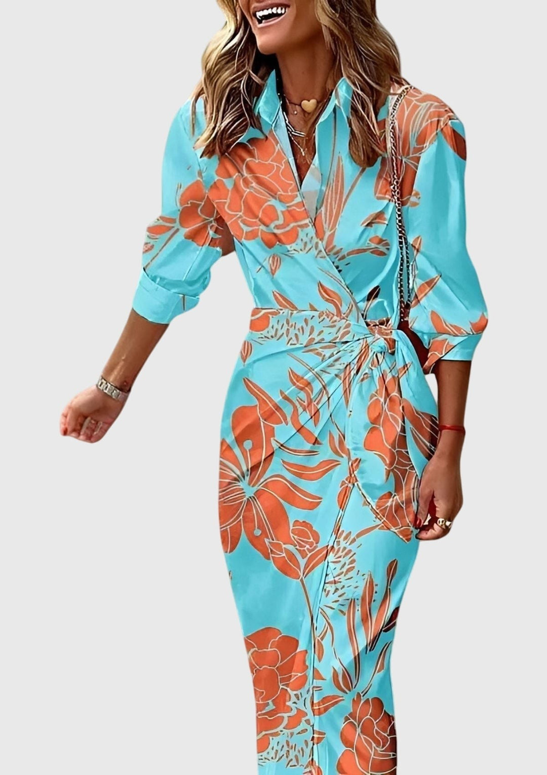 Everly | Elegant Wrap Dress With Print - image 13