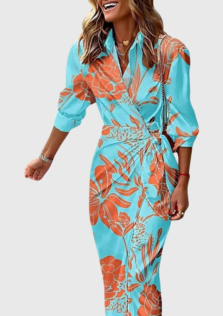 Everly | Elegant Wrap Dress With Print - image 13