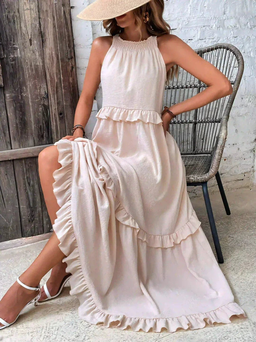 Courtney | Elegant Sleeveless Dress with Ruffles - image 11