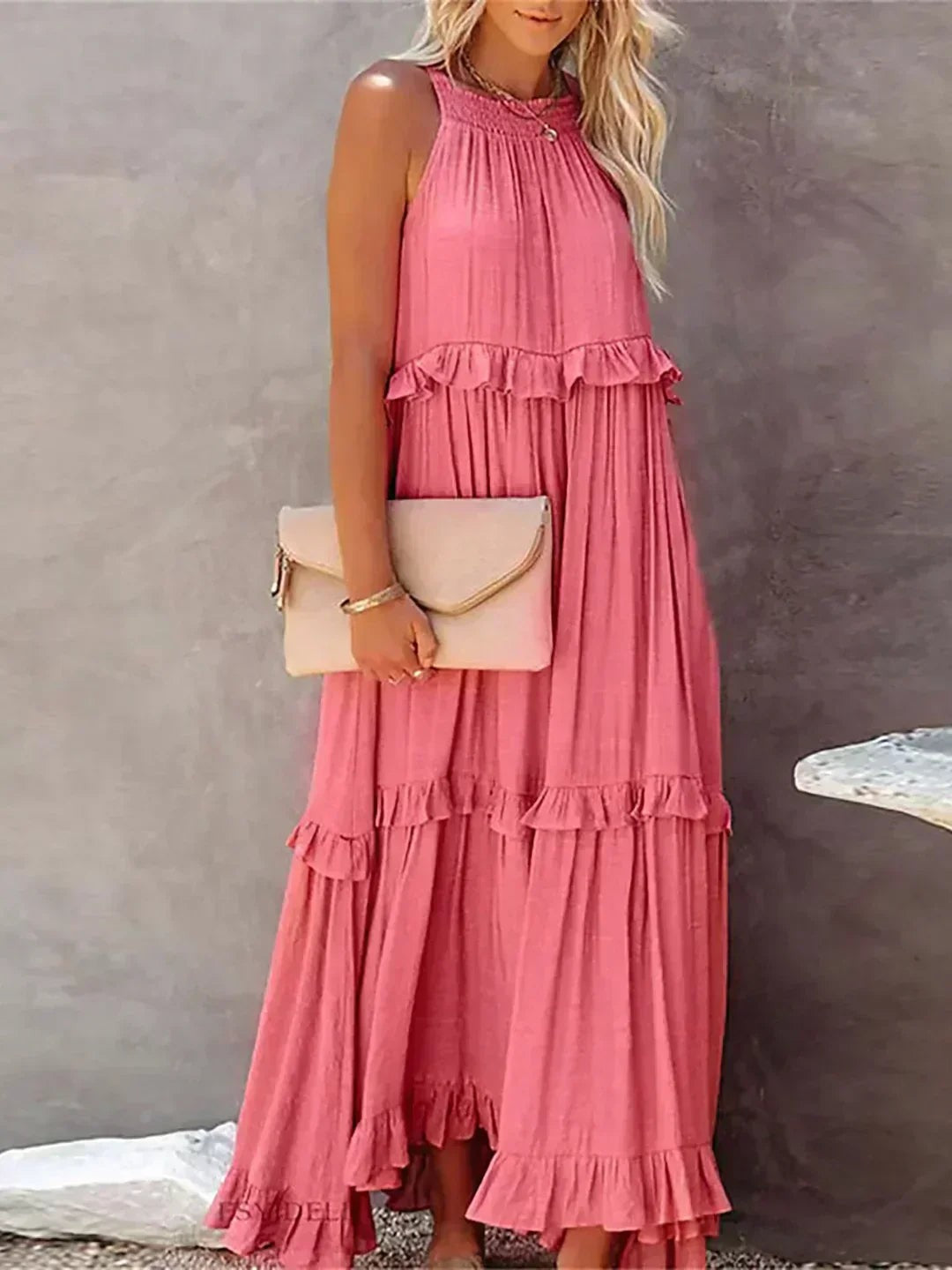 Courtney | Elegant Sleeveless Dress with Ruffles - image 17