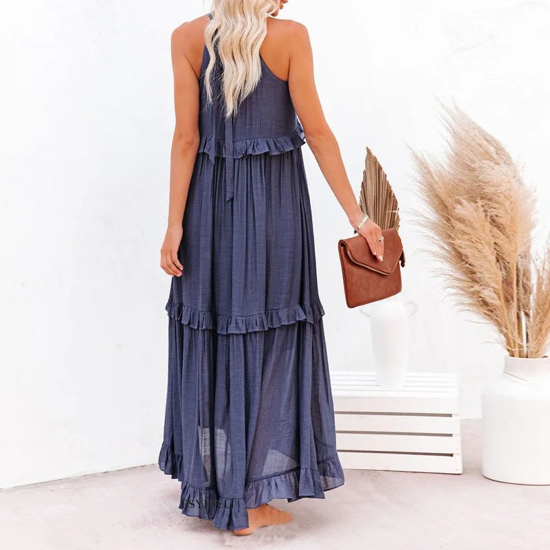Courtney | Elegant Sleeveless Dress with Ruffles - image 19