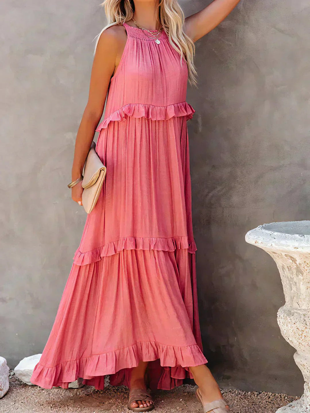 Courtney | Elegant Sleeveless Dress with Ruffles - image 2