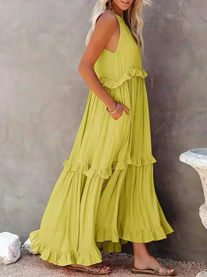 Courtney | Elegant Sleeveless Dress with Ruffles - image 24