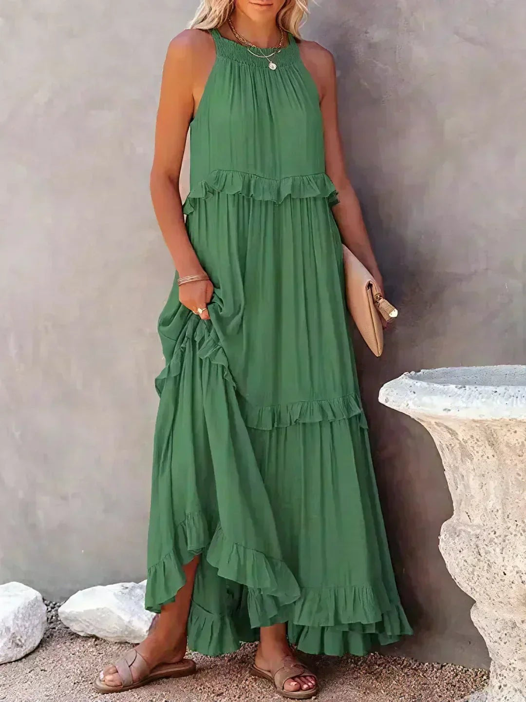 Courtney | Elegant Sleeveless Dress with Ruffles - image 5