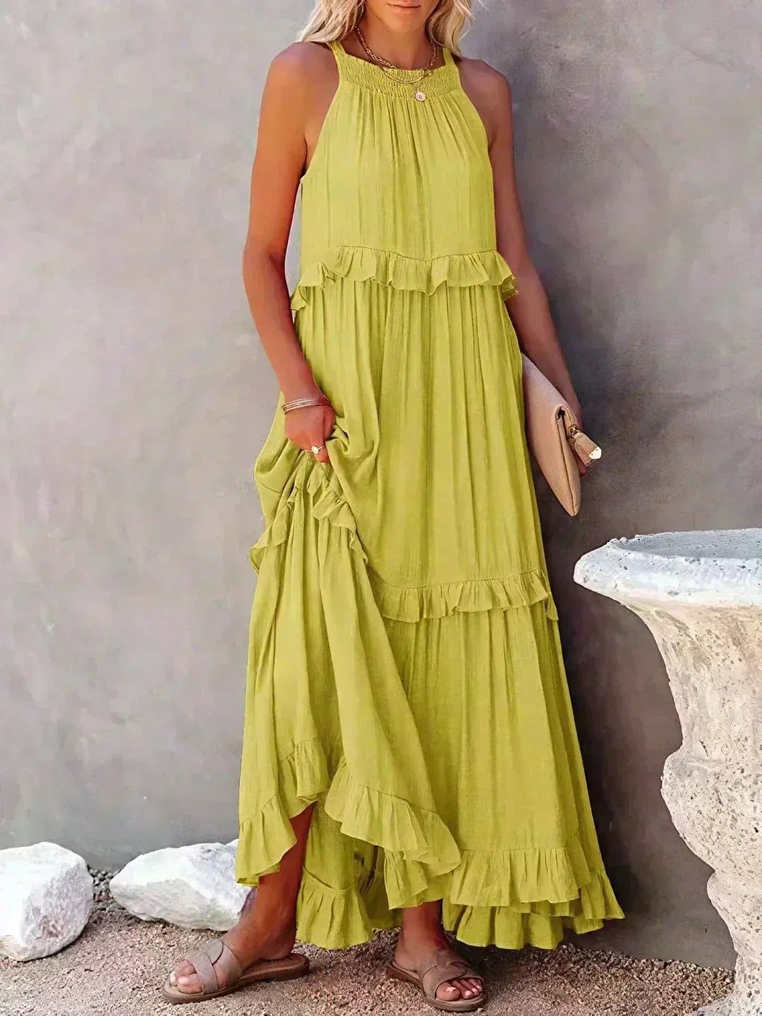 Courtney | Elegant Sleeveless Dress with Ruffles - image 7