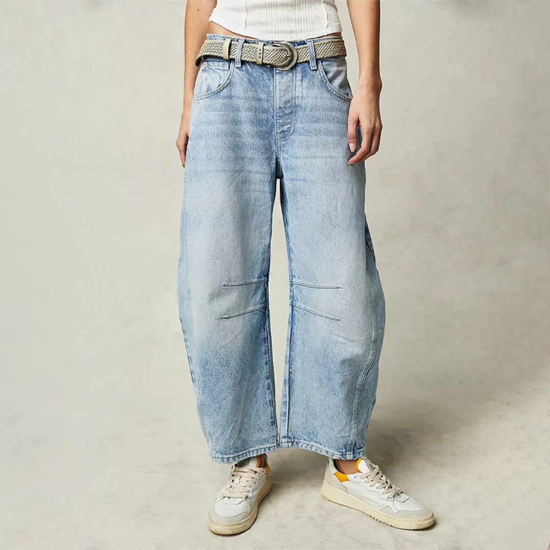 Barrel | Women's High Waist Barrel Leg Jeans Relaxed Fit Denim - image 1